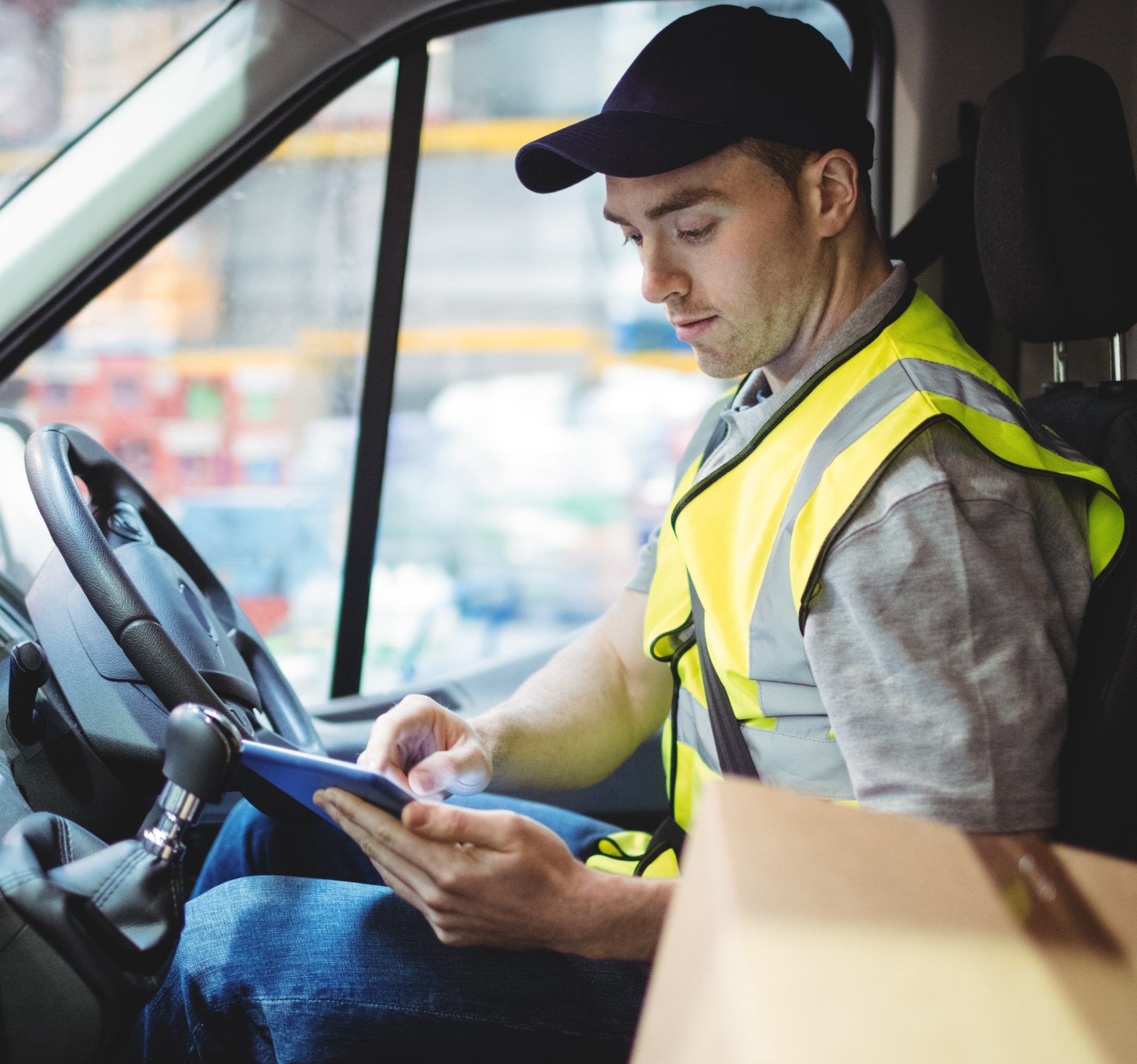 man in car  card features image