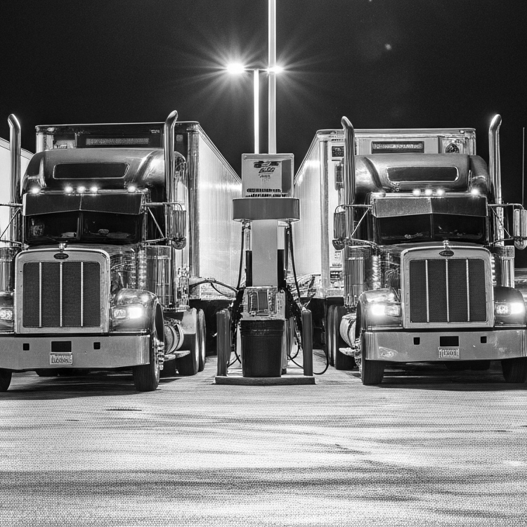 trucks fueling up hero image
